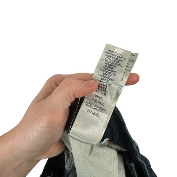 7 For All Mankind Slimmy Squiggle Dark Lago Wash Jeans Mens 31x33 - Picture 9 of 9